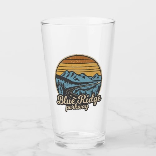Blue Ridge Parkway Retro Glass