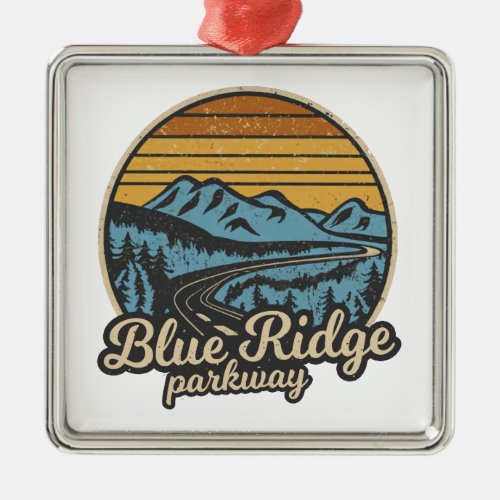 Blue Ridge Parkway Retro Metal Ornament