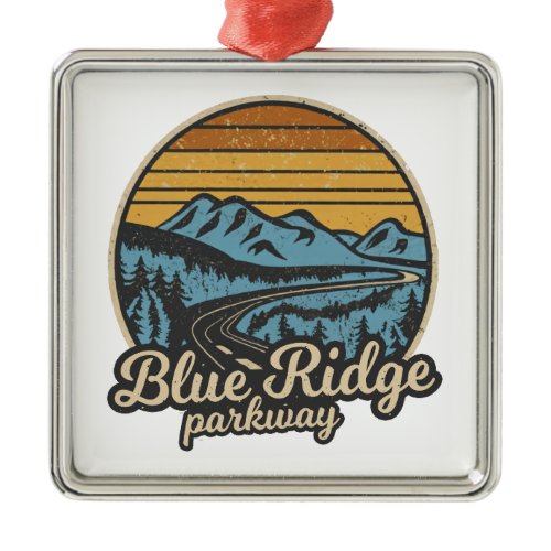 Blue Ridge Parkway Retro Metal Ornament