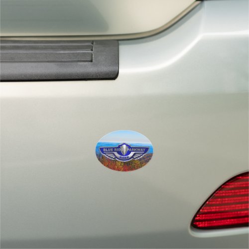 Blue Ridge Parkway Rider Car Magnet