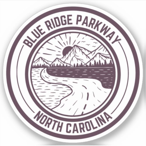   Blue Ridge Parkway Scenic Byway Virginia North C Sticker