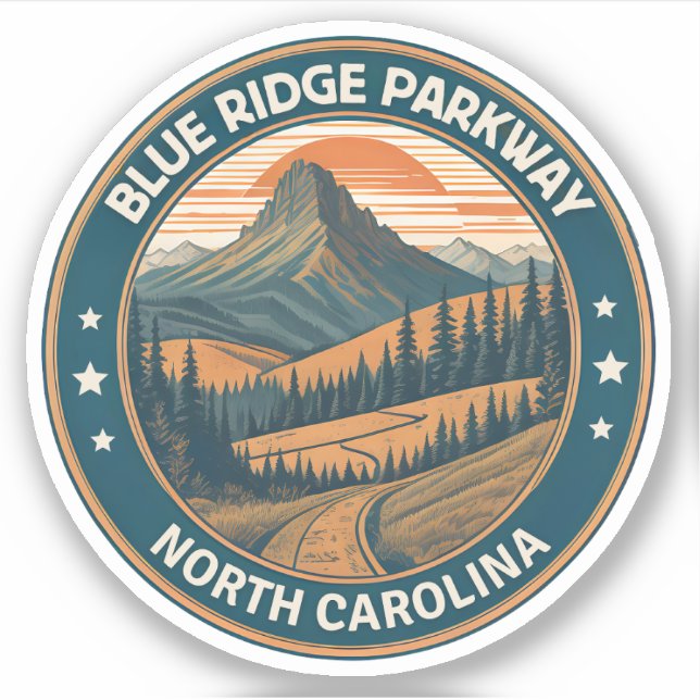 Blue Ridge Parkway Scenic Byway Virginia North C Sticker (Front)