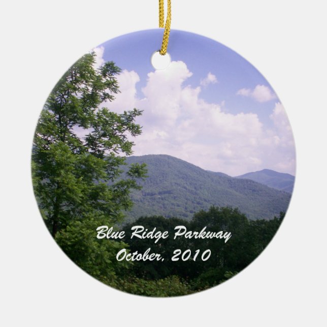 Blue Ridge Parkway Scenic Route Ceramic Ornament (Front)