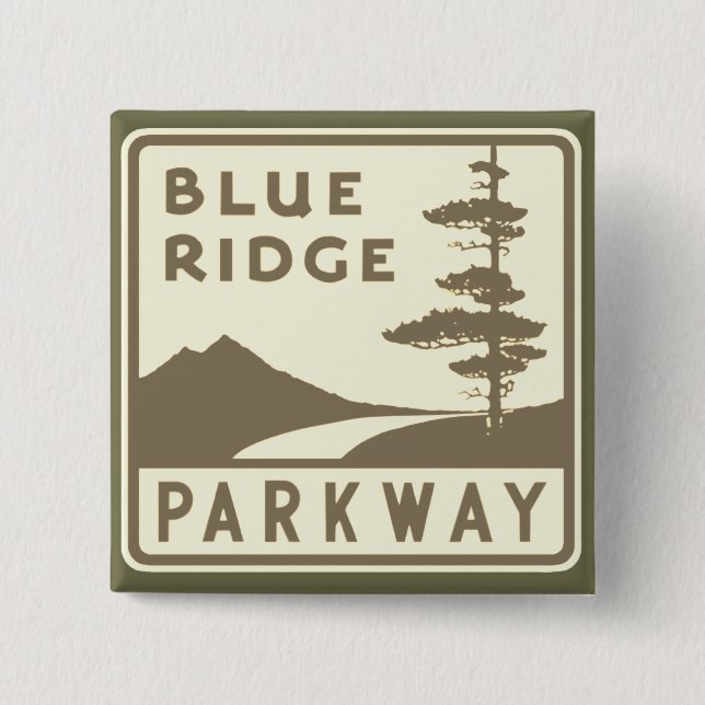 Blue Ridge Parkway shield Button (Front)