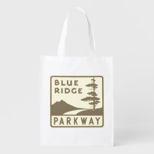 Blue Ridge Parkway shield Grocery Bag