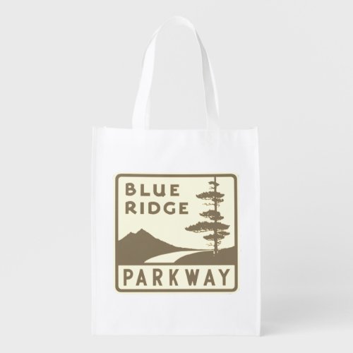 Blue Ridge Parkway shield Grocery Bag