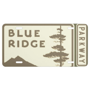 Blue Ridge Parkway shield License Plate