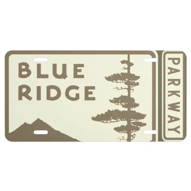 Blue Ridge Parkway shield License Plate Zazzle