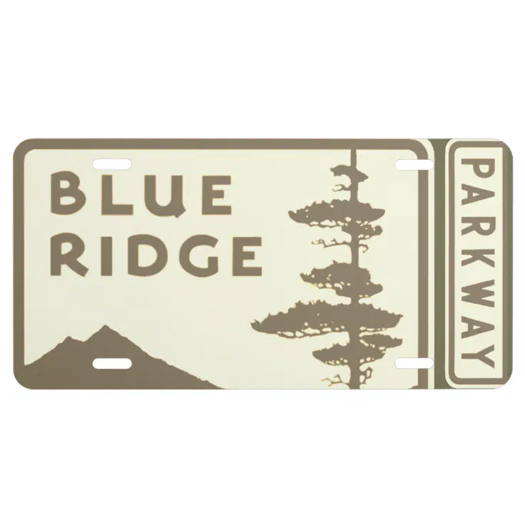 Blue Ridge Parkway shield License Plate | Zazzle