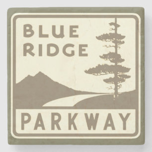 Blue Ridge Parkway shield Stone Coaster