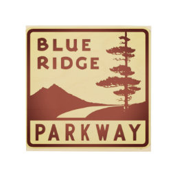 Blue Ridge Parkway shield Wood Wall Art