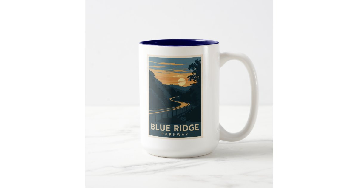 Blue Ridge Parkway Sunset Two-Tone Coffee Mug | Zazzle