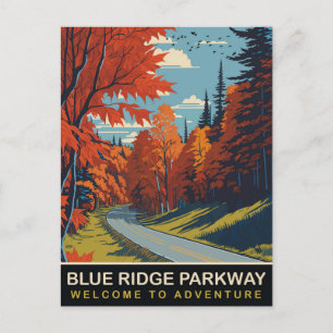 Blue Ridge Parkway, Travel Postcard