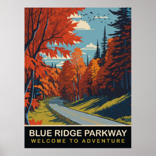 Blue Ridge Parkway, Travel Poster
