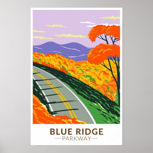 Blue Ridge Parkway Vintage  Poster