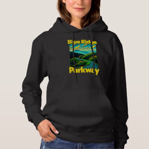 Blue Ridge Parkway Virginia Carolina Vintage Retro Hoodie