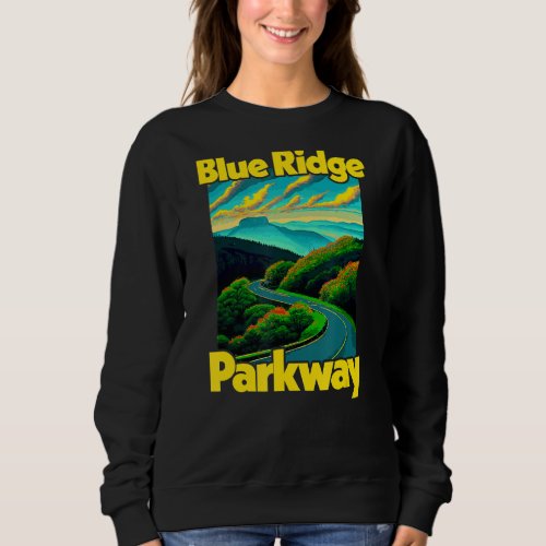 Blue Ridge Parkway Virginia Carolina Vintage Retro Sweatshirt