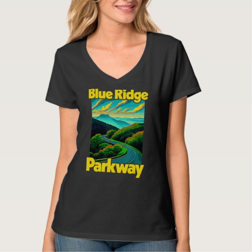 Blue Ridge Parkway Virginia Carolina Vintage Retro T_Shirt