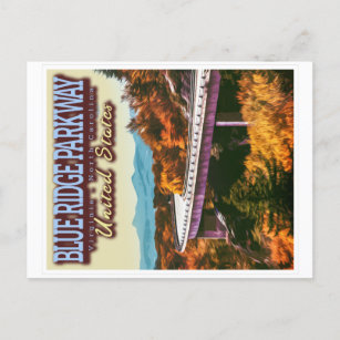 BLUE RIDGE PARKWAY - VIRGINIA - NORTH CAROLINA US POSTCARD