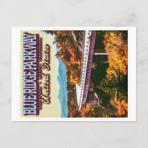 BLUE RIDGE PARKWAY _ VIRGINIA _ NORTH CAROLINA US POSTCARD