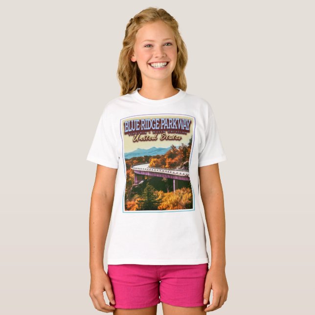 BLUE RIDGE PARKWAY - VIRGINIA - NORTH CAROLINA US T-Shirt (Front Full)
