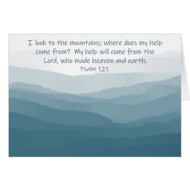 Blue Ridge Parkway where does my help come from? Cards (Front Horizontal)