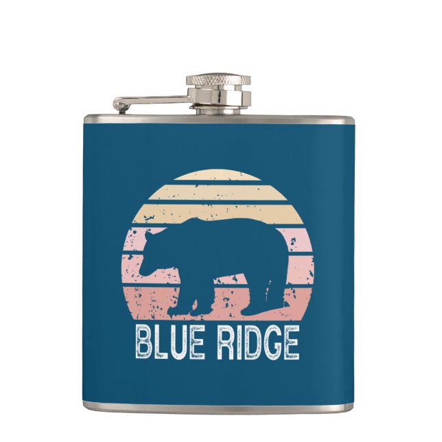 Blue Ridge Retro Bear Flask (Front)
