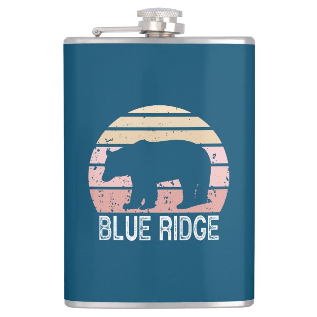 Blue Ridge Retro Bear Flask (Front)