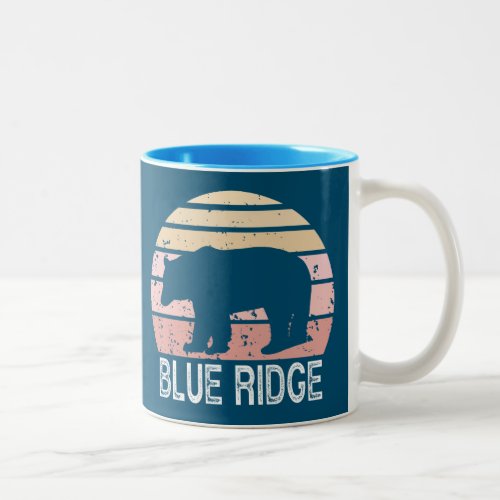 Blue Ridge Retro Bear Two_Tone Coffee Mug