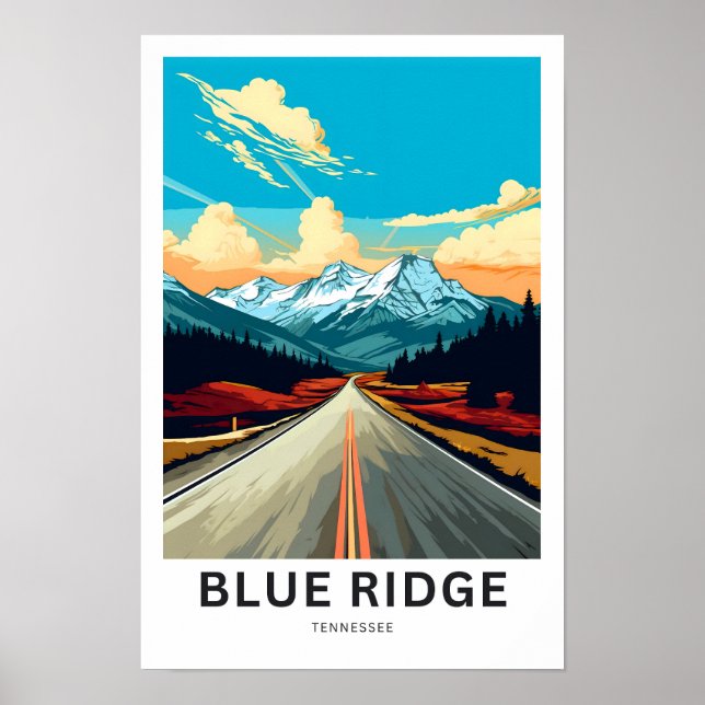 Blue Ridge tennessee Travel Print (Front)