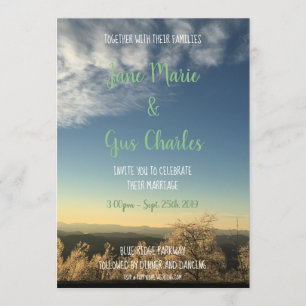 Blue Ridge Wedding Invitation