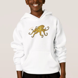 Blue-ringed octopus cartoon illustration hoodie