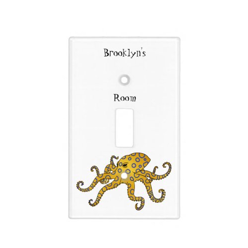 Blue_ringed octopus cartoon illustration light switch cover