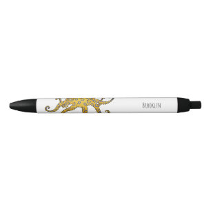 Blue-ringed octopus cartoon illustration pen