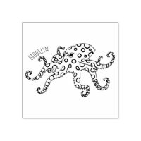 Blue-ringed octopus cartoon illustration