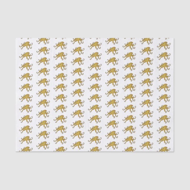 Blue-ringed octopus cartoon illustration  tissue paper (Front)