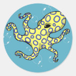 Blue Ringed Octopus Classic Round Sticker