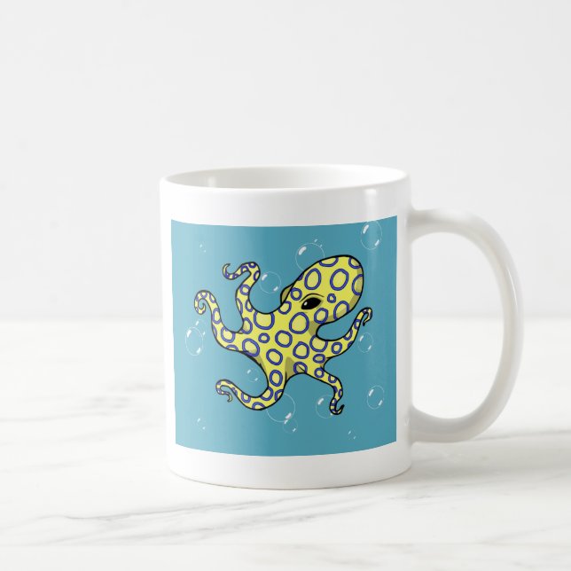 Blue Ringed Octopus Coffee Mug (Right)