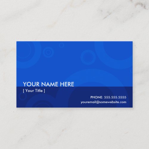 blue rings business card template