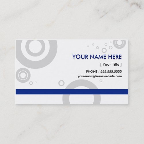 blue rings business card templates