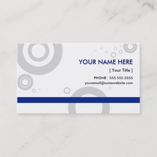 Customizable blue rings business card templates