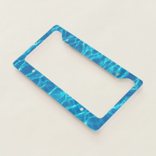 Blue Ripple Water BackgroundSwimming Pool Water License Plate Frame