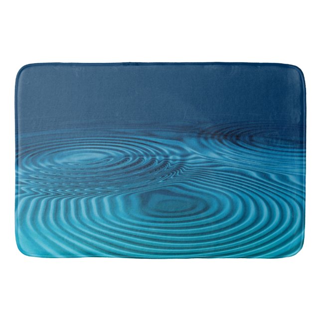 Blue Ripples  Bath Mat (Front)