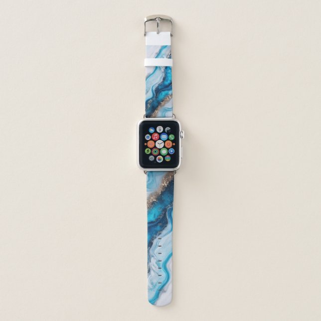 Blue River Marble Apple Watch Band (Front)