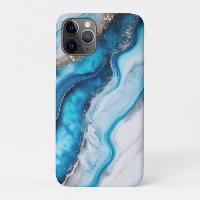 Blue River Marble Case-Mate iPhone Case (Back)