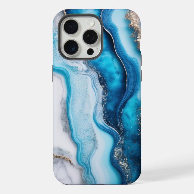 Blue River Marble iPhone Case (Back)