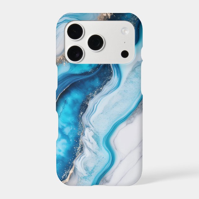 Blue River Marble Iphone Case (Back)