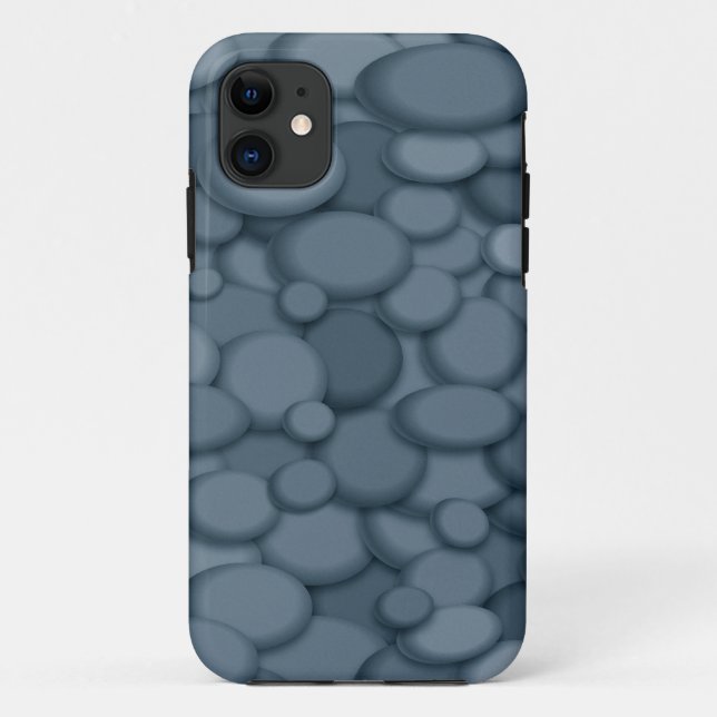 Blue River Rock Pebbles Art Case-Mate iPhone Case (Back)