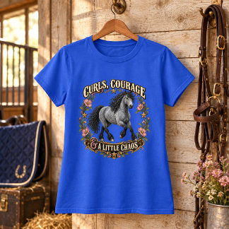 Blue Roan American Bashkir Curly Courage and Chaos T-Shirt