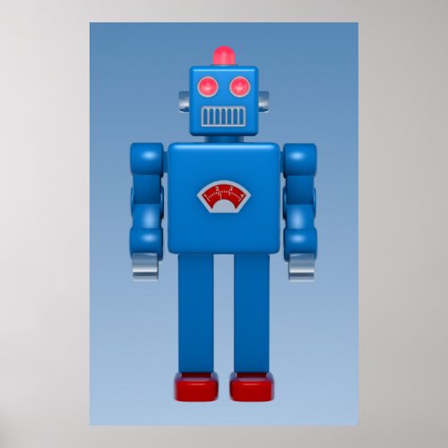 Blue Robot 02 Poster